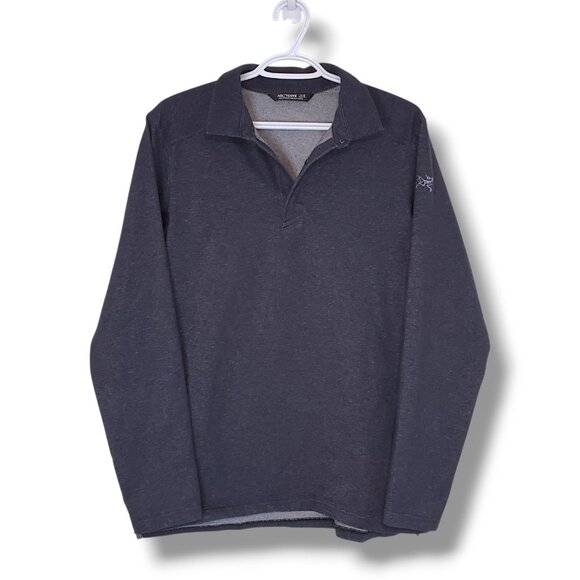 Arc'teryx Long Sleeve Polo Rugby Shirt Blue Size M - Picture 1 of 6